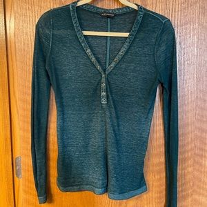 Rock & republic emerald green button up